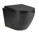 WC školjka Stil Remi Rimless black viseća