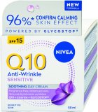 Nivea dnevna krema za lice Q10 Anti-Wrin‑ kle Sensitive SPF15, 50ml 