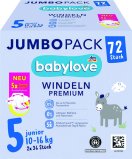 babylove premium pelene junior vel. 5 (10–16kg), 72kom