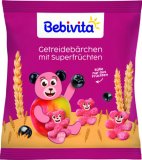 Bebivita hrskavi medvjedići od žitarica s crvenim voćem, 1+ god., 30g