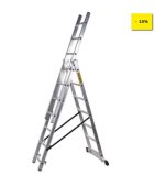 Ljestve aluminijske trodjelne 3x7 gazišta