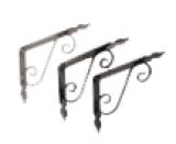 NOSAČ KOVANI S ORNAMENTIMA 190x140 crni