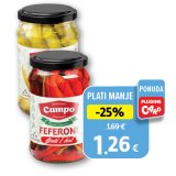 Feferoni, blagi ili ljuti Campo 310 g, *ocijeđene mase 190 g