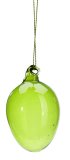 Jaje stakleno dekorativno svjetlo zelena, zelena, svjetlo žuta 7 cm, 1 kom