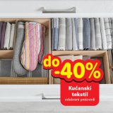 -40% na odabrani asortiman kućanskog tekstila
