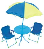 DJEČJI VRTNI SET stol sa suncobranom i dvije stolice