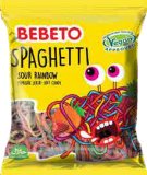 Bebeto BOMBONI GUMENI ŠPAGETI jagoda, jabuka, duga 80 g