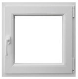 PROZOR PVC 60x 60, DKR, bijeli, izo staklo prozirno