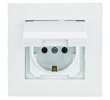 UTIČNICA PŽ 2P+Z S OKVIROM I POKLOPCEM HAGER