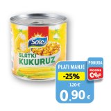 Kukuruz šećerac Sole 340 g