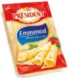 PRÉSIDENT SIR cheddar slice, emmentaler slice