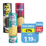 Keksi, duo, čokolada, mlijeko ili kokos Biscoletti 300 g