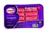 Vindon ĆEVAPČIĆI svježe, pureći, 532 g