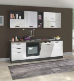 Sprint blok kuhinja s aparatima 240X60X216 cm sivo bijela