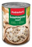 Podravka ŠAMPINJONI rezani, ocijeđena masa 220 g