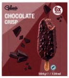 GELATELLI Sladoled na štapiću 6 x 120 ml 1 l = 6.24 Choco Crisp