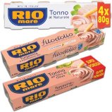 TUNA RIO MARE natur ili u maslinovom ulje, 4 x 80 g ili filodolio, 4 x 65 g