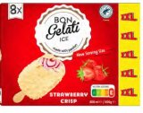 BON GELATI Sladoled na štapiću jagoda crisp XXL 800 ml
