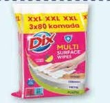 DIX Univerzalne vlažne maramice MPC 28.07.2025. = 4,29 € 1 pakiranje = 0,99 €