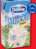 DOLINE Trajno mlijeko 2,8 % m.m. MPC 02.05.2025. = 0,80 