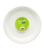 Papirnati tanjuri fi 23 cm 25/1 Domeo, bijeli, celuloza