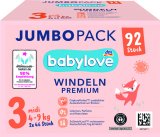 Babylove premium pelene jumbo maxi vel. 3 (4–9kg), 92kom