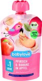 Babylove EKO kašica u vrećici 12+ mj., breskva banana, jabuka, 100g