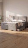 BOXSPRING KREVET 180/200 cm bež-smeđa