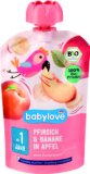Babylove EKO kašica u vrećici 12+ mj. breskva banana i jabuka 100g
