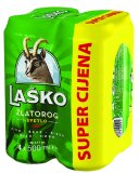 Pivo svijetlo 4,9% alk. 4/1 Laško, 2 l (4 x 0,5 l)