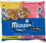 Miauuu MOKRA HRANA ZA MAČKE junior perad/ govedina 2x2x100 g