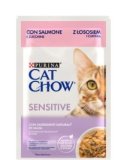 CAT CHOW Sensitive, s lososom i tikvicama u umaku, 85g