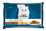 GOURMET Perle Mini fileti s goved., piletinom, kunić. i lososom, u umaku 4x85g