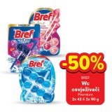 -50% na Wc osvježivači Bref 2x42 g ili 2x50 g
