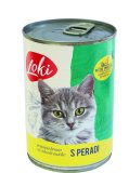 Hrana za mačke govedina, piletina Loki, 415 g