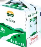 Mlijeko trajno 2,8% m.m. 6/1 ‘z bregov, 6 l (6 x 1 l) 1 l = 0,89 € MPC 2.5.2025.: 5,53 €