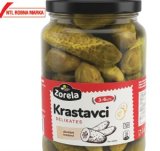 Kiseli krastavci delikates 3-6 cm Zorela, ocijeđena masa: 350 g 1 kg ocijeđene mase = 5,40 € MPC 4.12.2025.: 2,29 €