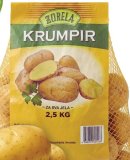 Krumpir 1 kg = 1,12 € MPC 2.5.2025.: 2,79 € Zemlja podrijetla: Hrvatska