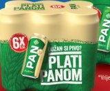 Pivo svijetlo Lager 6/1*, Zlatni 6/1* Pan, 3 l (6 x 0,5 l), 1 l = 2,16 € 1 kom = 1,08 € MPC 2.5.2025.: 8,39 €