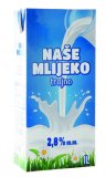 Trajno mlijeko2.8% m.m. NAŠE MLIJEKO 1 l