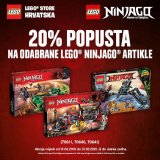 20% popusta na odabrne Lego Njinjago artikle 01.03.-31.03.2018.
