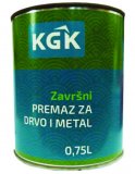 Završni premaz za drvo i metal sivi 0,75 l KGK