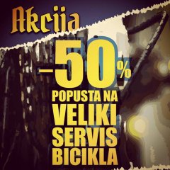 Žuti mačak letak Akcija servis bicikla 01.10.-13.10.2018.