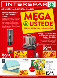 INTERSPAR katalog Mega uštede 01.04. - 21.04.2026.