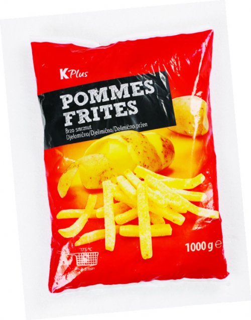 Pommes Frites smrznuti K Plus 1 kg Akcija Njuškalo katalozi