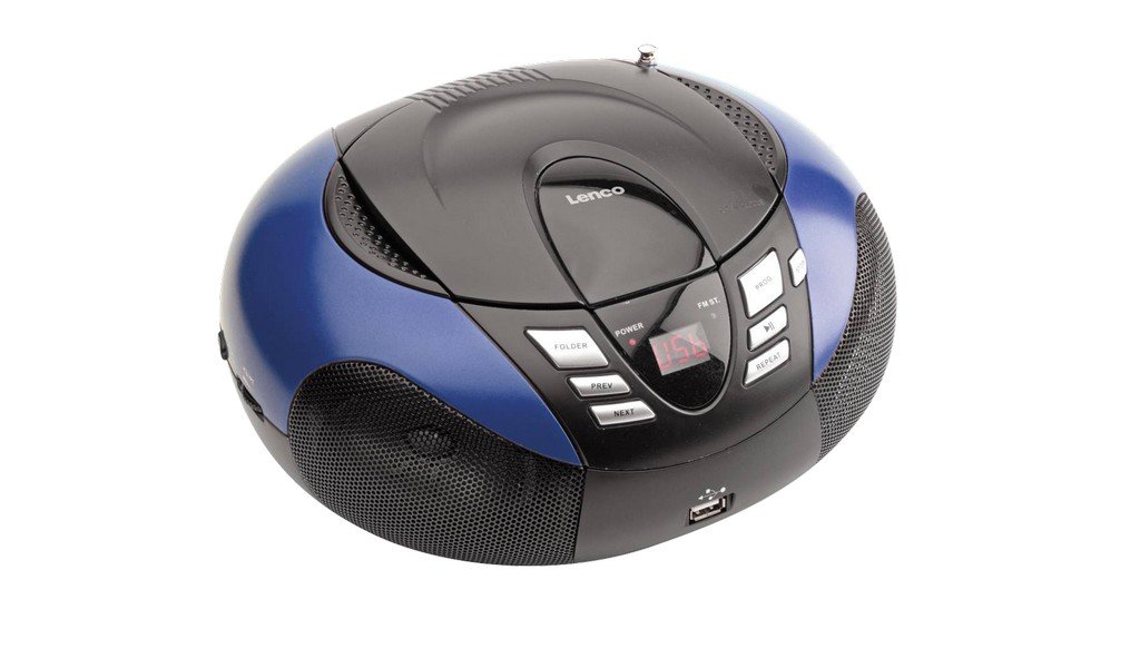 Lenco SCD-37 - Draagbare radio CD speler met MP3 optie en USB - Rood - Online Radio