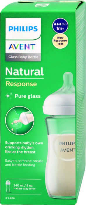 PHILIPS AVENT Natural Response staklena bočica za bebe, 240 ml., 1 kom.