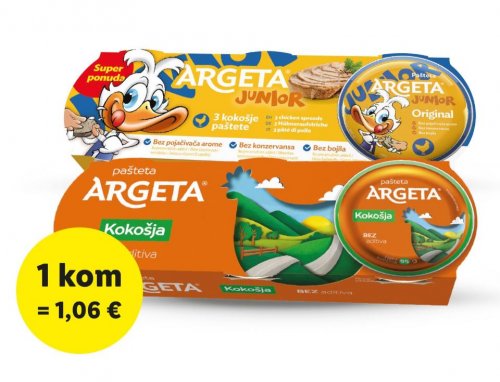 Pašteta Argeta 3 x 95 g - Lidl - Akcija - Njuškalo katalozi
